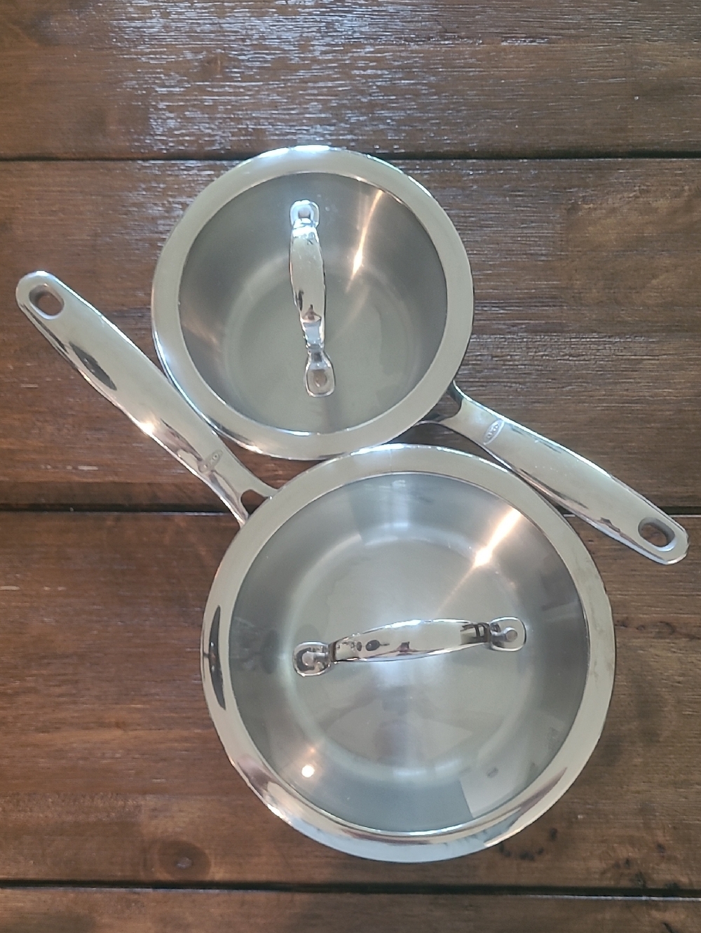 Set of 2 Oxo Saucepans With Lids